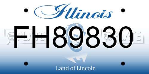 FH89830 Illinois License Plate