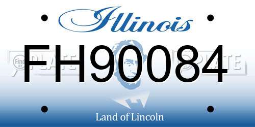 FH90084 Illinois License Plate