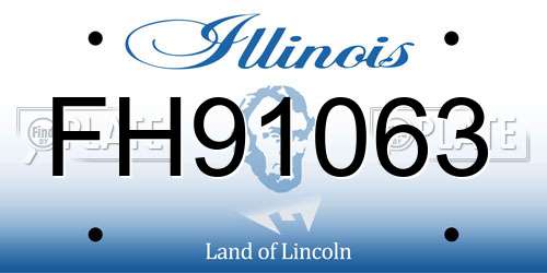 FH91063 Illinois License Plate