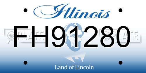 FH91280 license plate in IL state