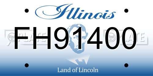 FH91400 Illinois License Plate