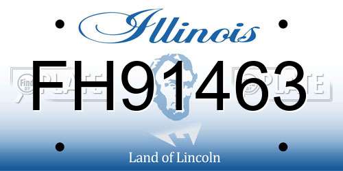 FH91463 Illinois License Plate