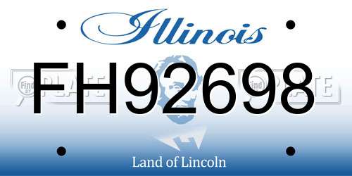 FH92698 Illinois License Plate