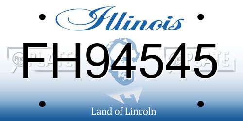 FH94545 Illinois License Plate