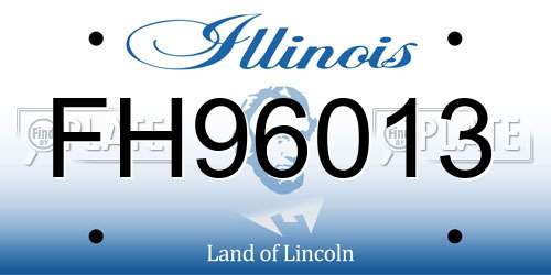 FH96013 Illinois License Plate