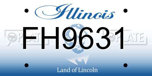 FH9631 Illinois License Plate