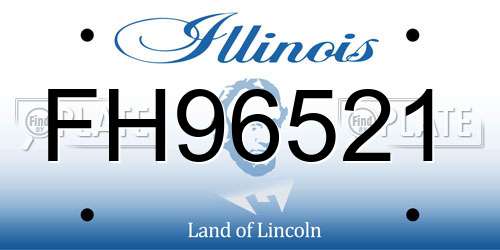 FH96521 Illinois License Plate
