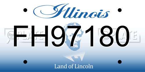 FH97180 Illinois License Plate
