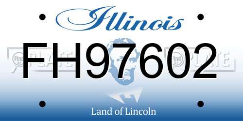 FH97602 Illinois License Plate