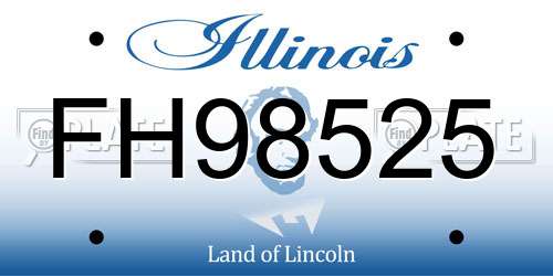 FH98525 Illinois License Plate