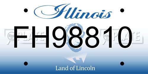 FH98810 Illinois License Plate