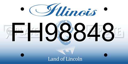 FH98848 Illinois License Plate