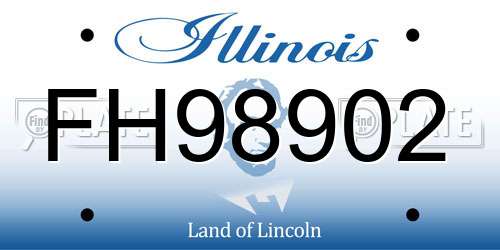 FH98902 Illinois License Plate