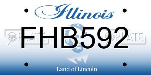 FHB592 Illinois License Plate
