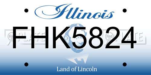 FHK5824 Illinois License Plate