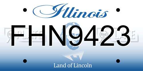 FHN9423 Illinois License Plate
