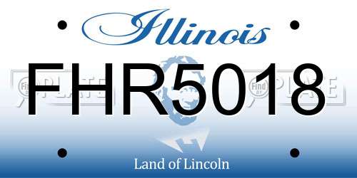 FHR5018 Illinois License Plate