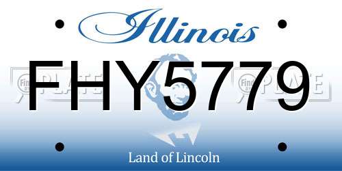 FHY5779 Illinois License Plate