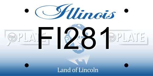 FI281 Illinois License Plate