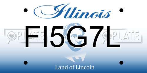 FI5G7L Illinois License Plate