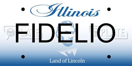 FIDELIO Illinois License Plate
