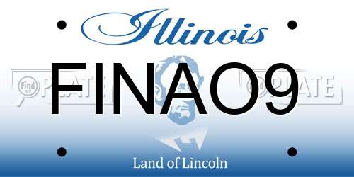 FINAO9 Illinois License Plate