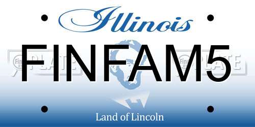 FINFAM5 Illinois License Plate