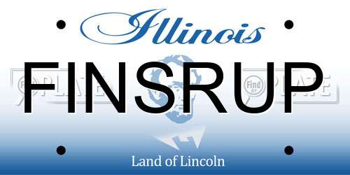 FINSRUP Illinois License Plate