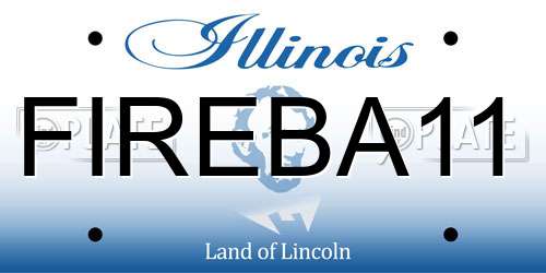 FIREBA11 Illinois License Plate