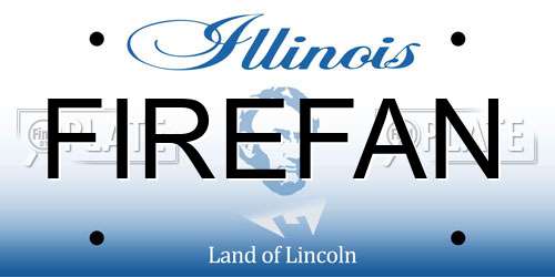 FIREFAN Illinois License Plate