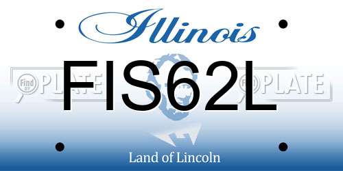 FIS62L Illinois License Plate