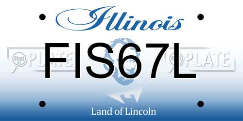 FIS67L Illinois License Plate