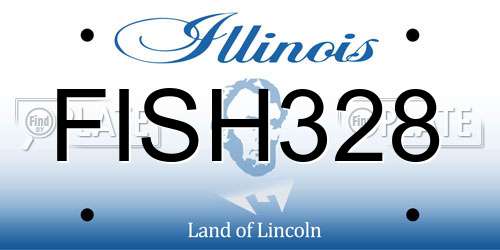 FISH328 Illinois License Plate