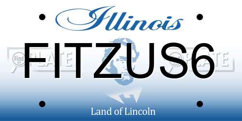 FITZUS6 Illinois License Plate