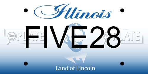 FIVE28 Illinois License Plate