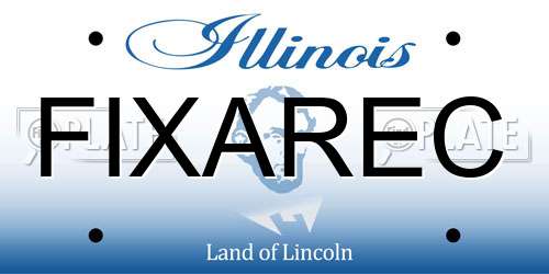 FIXAREC Illinois License Plate