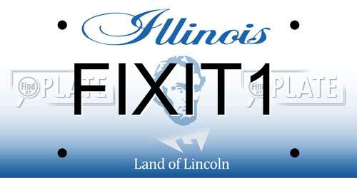 FIXIT1 Illinois License Plate