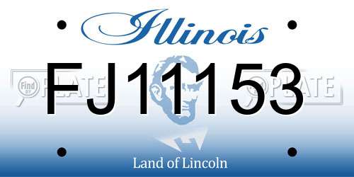 FJ11153 Illinois License Plate