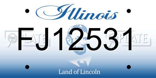 FJ12531 Illinois License Plate