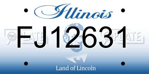 FJ12631 Illinois License Plate