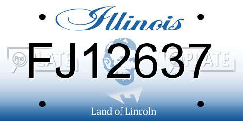 FJ12637 Illinois License Plate