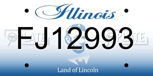 FJ12993 Illinois License Plate