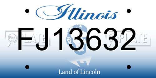 FJ13632 Illinois License Plate