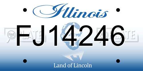 FJ14246 Illinois License Plate