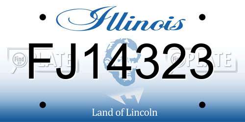 FJ14323 Illinois License Plate