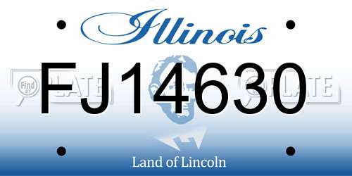 FJ14630 Illinois License Plate