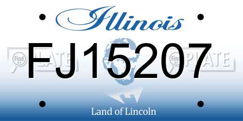 FJ15207 Illinois License Plate