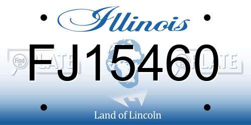 FJ15460 Illinois License Plate