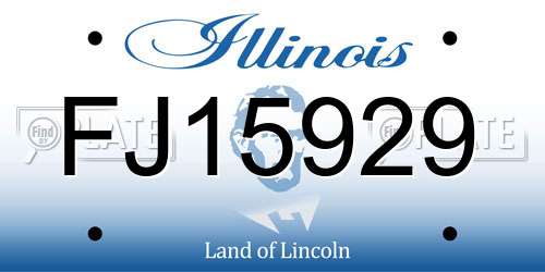 FJ15929 Illinois License Plate