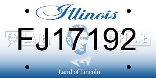 FJ17192 Illinois License Plate